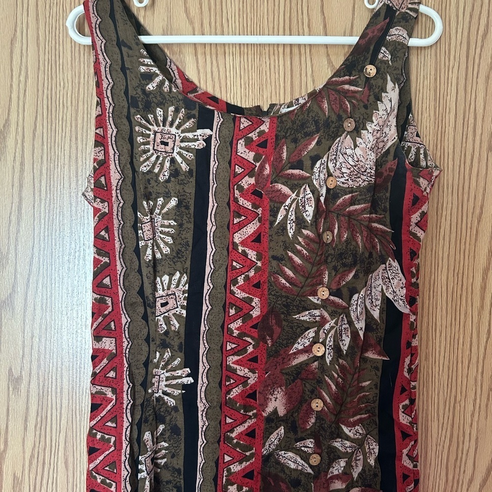 Fair Set Bohemian Tribal Print Midi Dress Size 12 - Picture 5 of 8